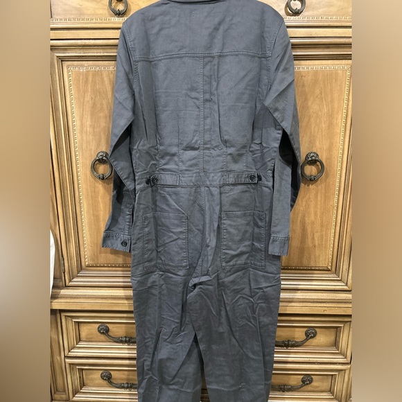 Outerknown SEA suit storm gray long sleeve utility jumpsuit linen blend SMALL - Picture 8 of 8